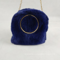 China factory wholesale Women Luxury Designer Handbag Womens Shoulder Bag fashionable rabbit fur bag